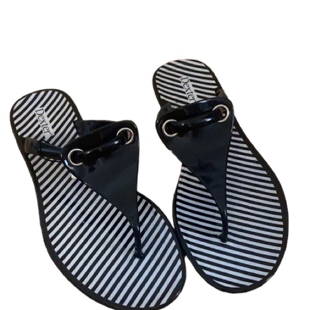 ✨ Dexter Womens striped plastic thong sandals✨